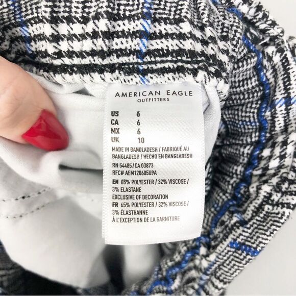 AMERICAN EAGLE | Plaid Paperbag High Waisted Shorts Mom Style Women’s Size 6 - Picture 8 of 8